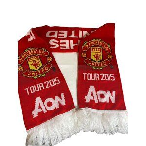 Manchester United Scarf Official Tour 2015 AON Muffler Acrylic EUC